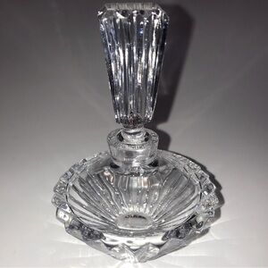 Mikasa Crystal Perfume Bottle Glass Art Vintage Vanity Decor